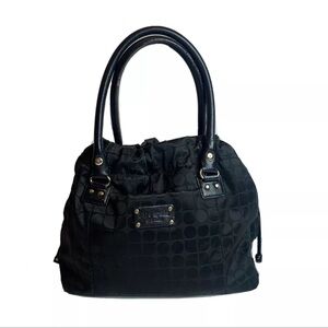 Kate Spade Shoulder Purse Drawstring Opus Thompson Street Noel Dot Black Y2K
